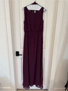 Ceremony by Joanna August plum bridesmaid dress